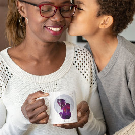 Taurus Lila Gold Feminine Zodiac Design Kaffeetasse