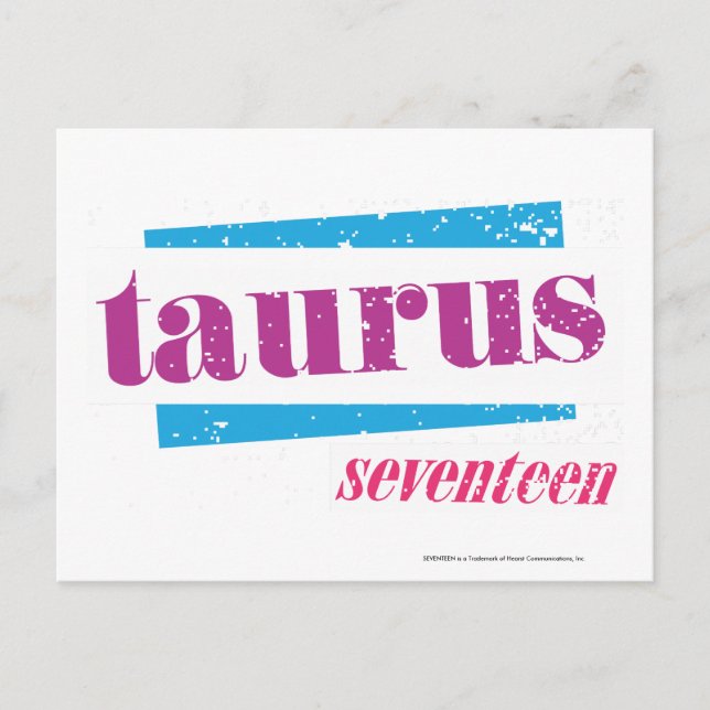 Taurus Lila Postkarte (Vorderseite)