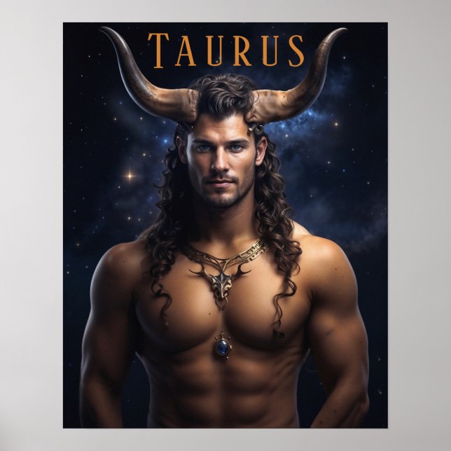 Taurus Male Astrologisches Poster (Vorne)