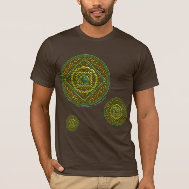 Taurus Mandala Men Dark Shirt (Vorderseite)