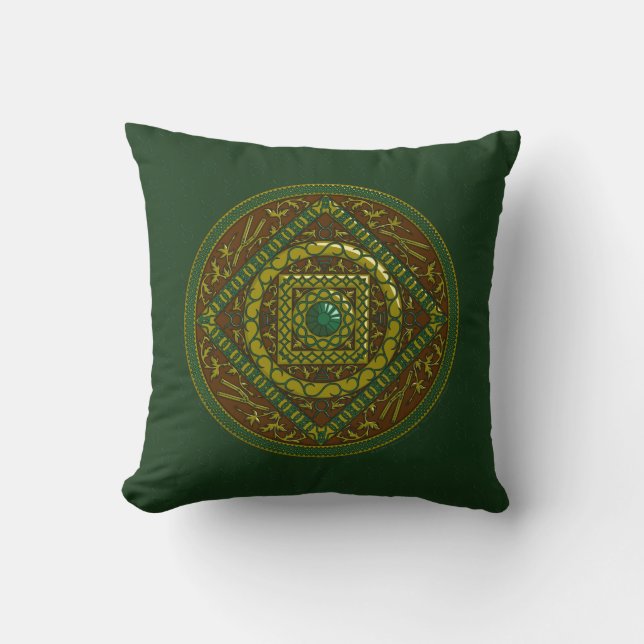 Taurus Mandala Pillow Kissen (Vorderseite)