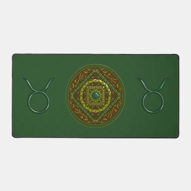 Taurus Mandala Schreibtischunterlage (Vorderseite)