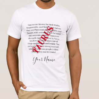 Taurus-Merkmale und Zodiac-Zeichen T-Shirt