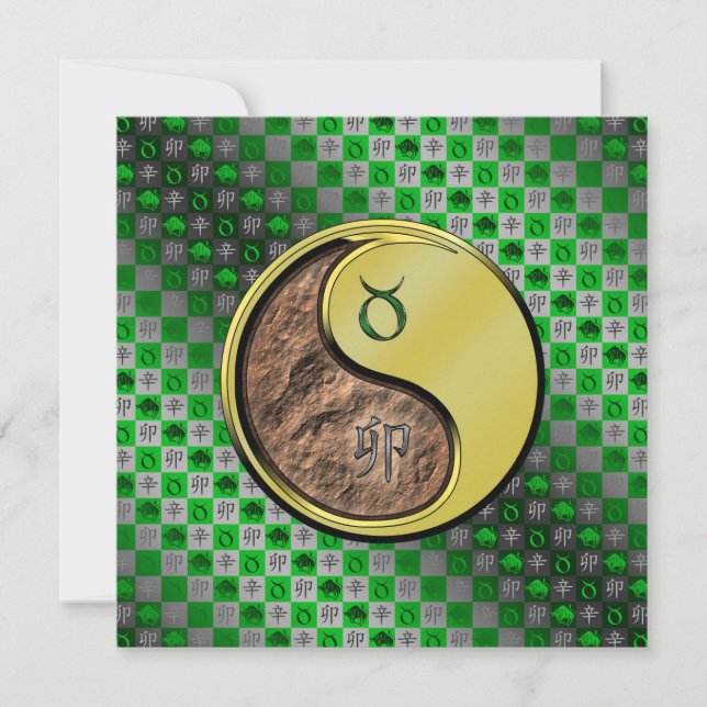 Taurus & Metal Rabbit Karte (Vorderseite)