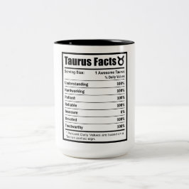 Taurus Nutrition Fakten Zweifarbige Tasse