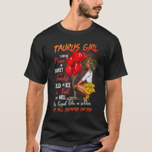 Taurus Queen Sweet as Candy Birthday für Black Wo T-Shirt