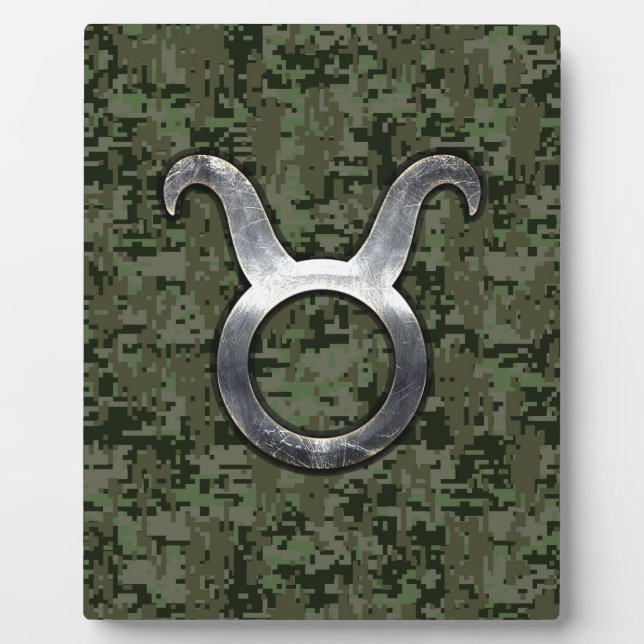 Taurus Signage auf Woodland Green Digital Camoufla Fotoplatte (Vorderseite)