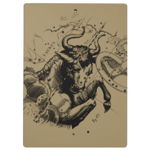 Taurus Signature Constellation Hevelius ca. 1690 Klemmbrett