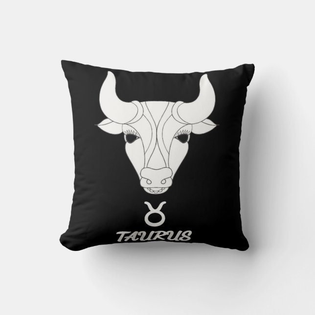 Taurus Silhouette Reversible Throw Kissen (Vorderseite)