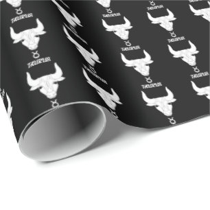 Taurus Silhouette Wrapping Paper Geschenkpapier