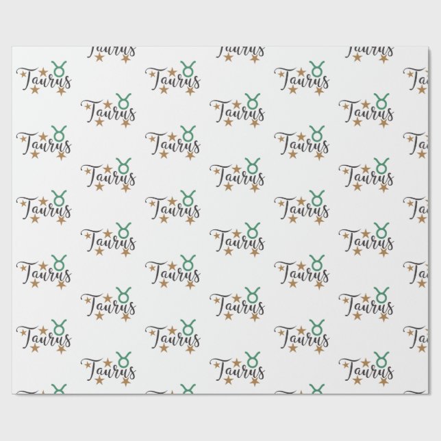 Taurus Star Schildkröten Whitepaper Geschenkpapier (Flach)