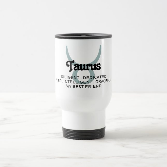 Taurus Star Sign Zodiac Tracht Bester Freund Aquam Reisebecher (Mittel)
