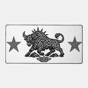 Taurus Stier Sigil — Erdgebundene Zodiac-Tintearbe Schreibtischunterlage