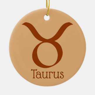 Taurus Sun Sign Zodiac Symbol Keramik Ornament