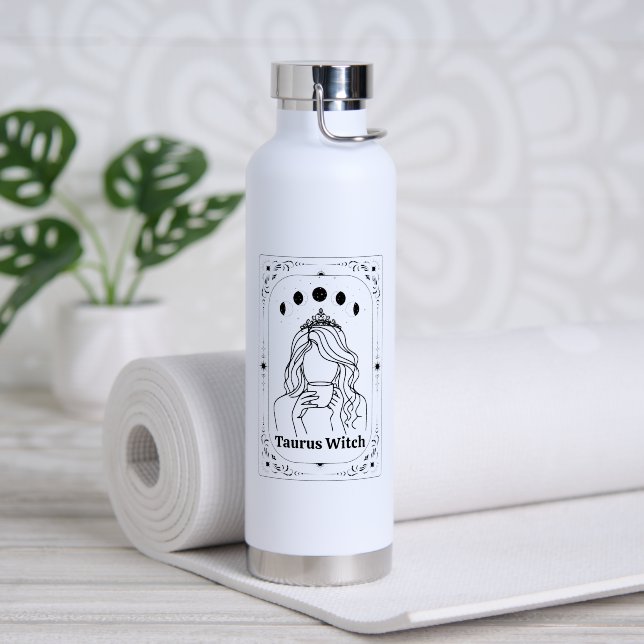 Taurus Tarot Customizable Zodiac Sign Astrology Trinkflasche (Yoga (gedreht))