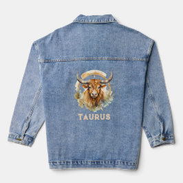 Taurus the Bull Zodiac Women's Denim Jacket Jeansjacke