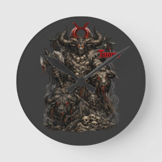 Taurus — The Infernal Warlord Runde Wanduhr