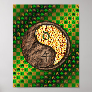 Taurus und Feuerpferd Poster