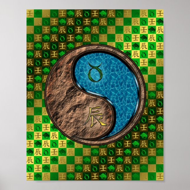 Taurus & Water Dragon Poster (Vorne)