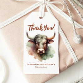 Taurus Watercolor Bull Zodiac Thema Geburtstag Par Geschenkanhänger