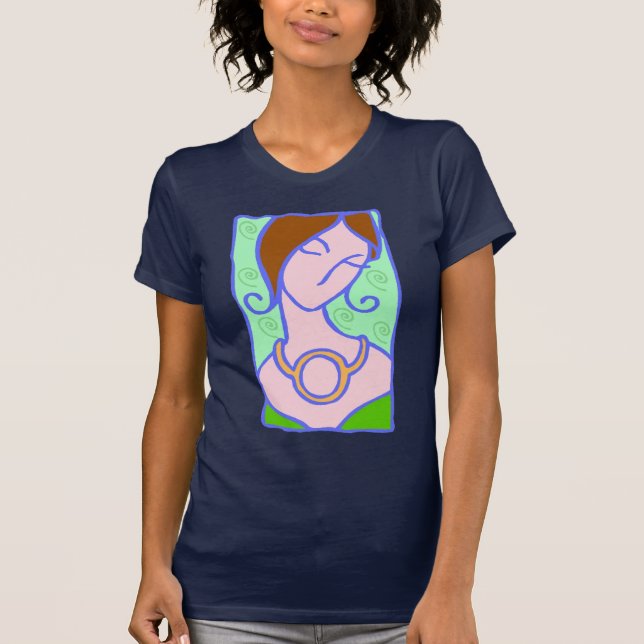 Taurus Woman aus den 1920er Jahren mit Symbol grün T-Shirt (Vorderseite)
