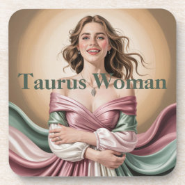 Taurus Woman Sings Gold Untersetzer Set