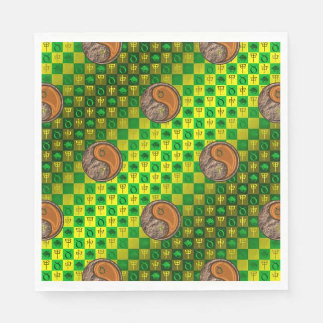Taurus & Wood Monkey Serviette (Vorderseite)