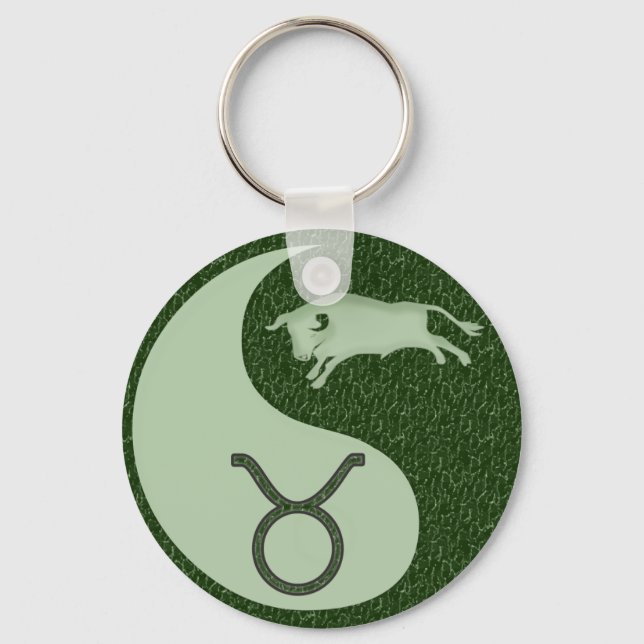 Taurus Yin Yang Schlüsselanhänger (Vorderseite)
