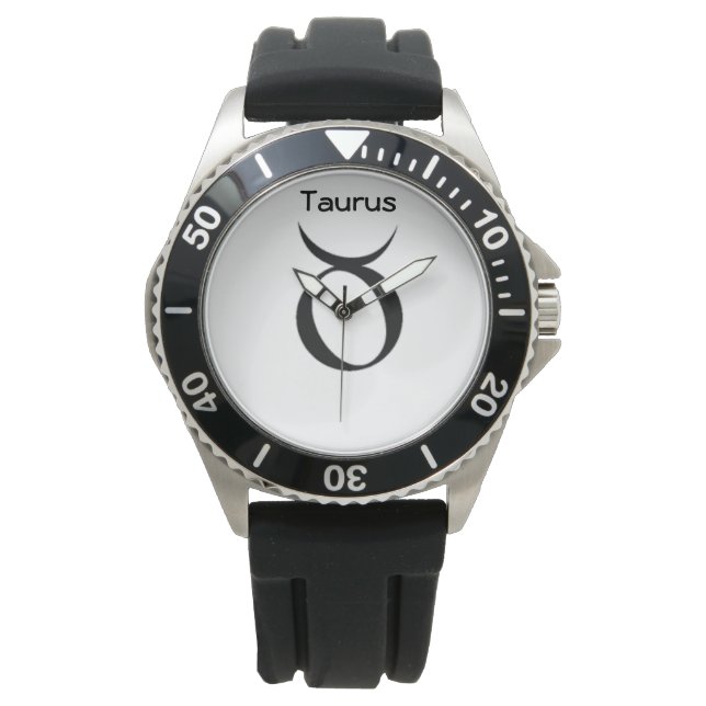 Taurus Zeichen der Zodiac Mens Uhren. Armbanduhr (Vorderseite)