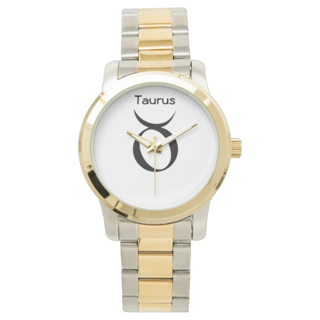 Taurus Zeichen der Zodiac Mens Uhren. Armbanduhr (Vorderseite)