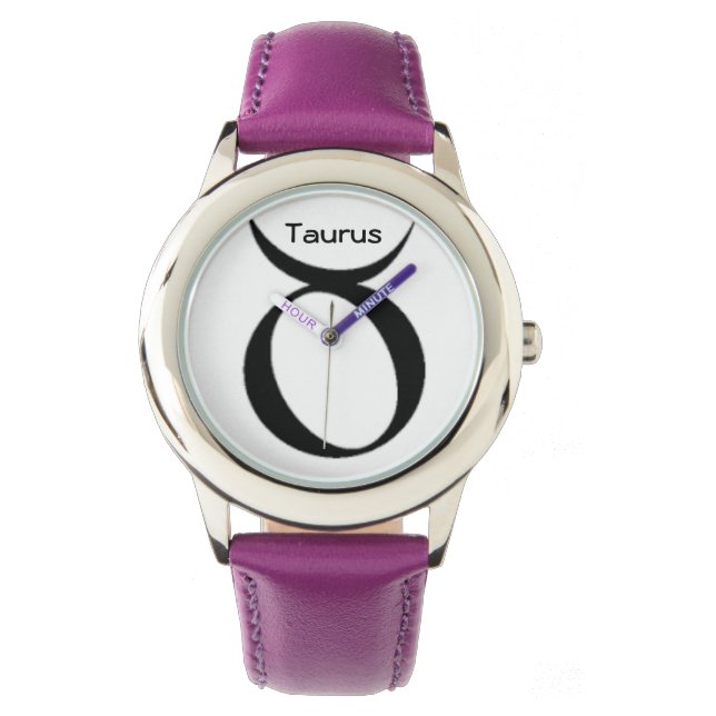 Taurus Zeichen der Zodiaka Uhren. Armbanduhr (Vorderseite)
