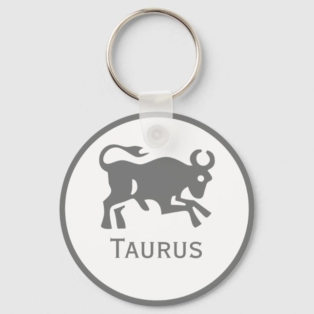Taurus Zeichen des Zodiac Designs Schlüsselanhänger (Vorderseite)