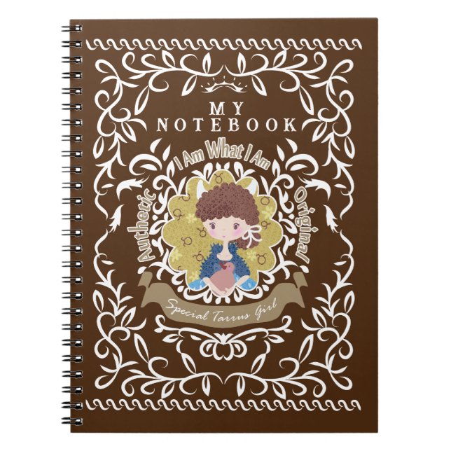 Taurus-Zeichen. Notizbuch Notizblock (Vorderseite)