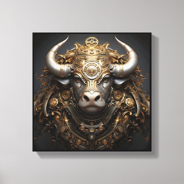 Taurus Zodiac Art Canvas Leinwanddruck (Vorderseite)