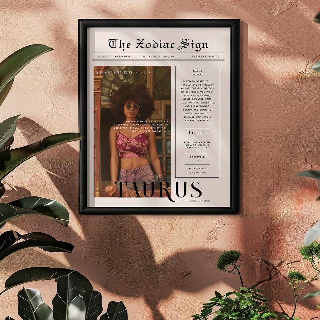 Taurus | Zodiac Astrology Foto Newspapier Poster (Von Creator hochgeladen)