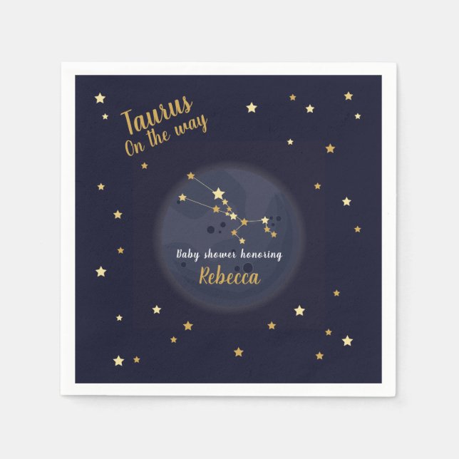 Taurus zodiac Babydusche Serviette (Vorderseite)