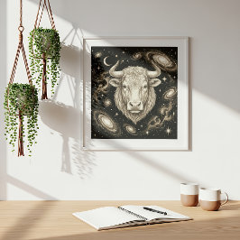 Taurus Zodiac Celestial Astrology Poster