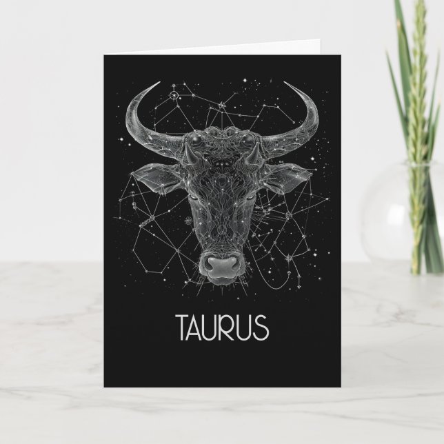 Taurus Zodiac Constellation Blankenkarte Dankeskarte (Vorderseite)