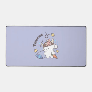 Taurus Zodiac Dreamer - Niedlicher Sleepy Bunny Schreibtischunterlage