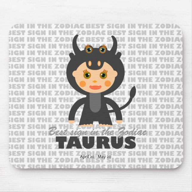 Taurus Zodiac für Kinder Mousepad (Vorne)