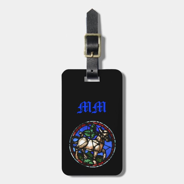Taurus Zodiac Glass Notre-Dame de Paris LT Gepäckanhänger (Vorderseite vertikal)