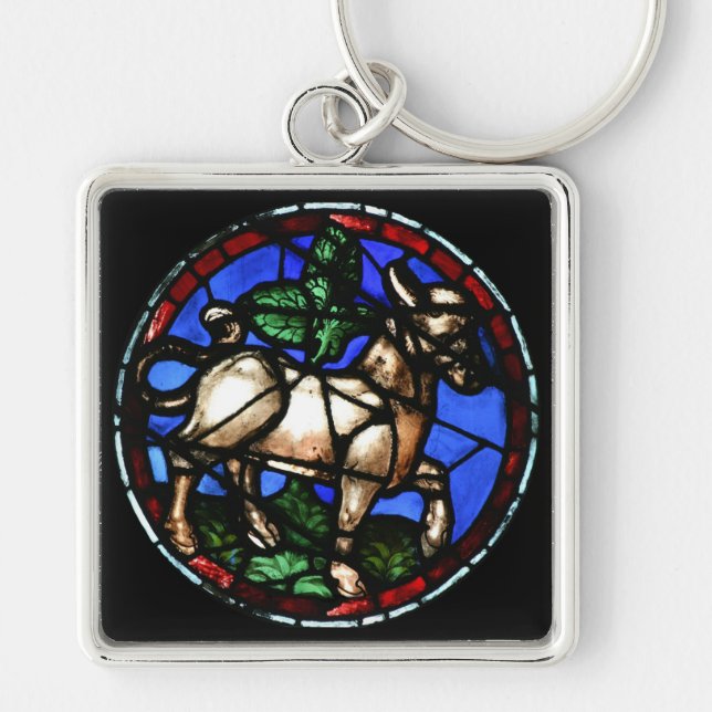 Taurus Zodiac Glass Notre-Dame de Paris SK Schlüsselanhänger (Vorne)
