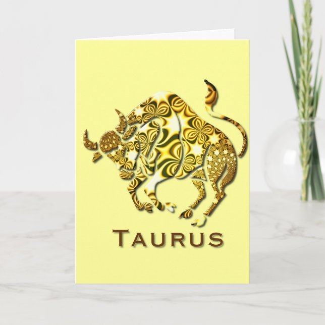 Taurus Zodiac Greeting Card Karte (Vorderseite)