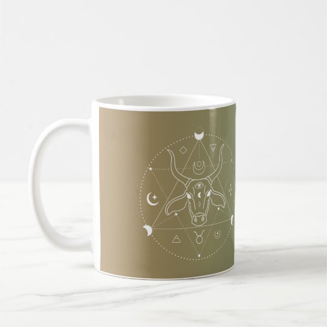 Taurus zodiac Horoskop Sternzeichen Kaffeetasse (Links)