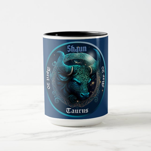 Taurus Zodiac individuell anpassbar Tasse (Zentrum)