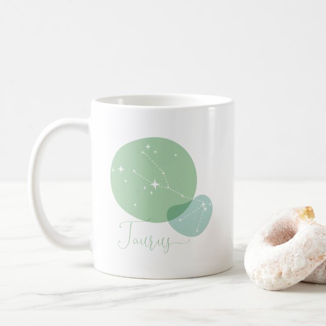 Taurus Zodiac Kaffeetasse (Mit Donut)