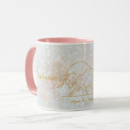Taurus Zodiac Monogram Astrologie Glitzer Tasse