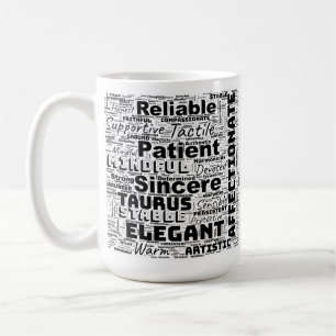 Taurus Zodiac Mot Cloud Inspiration Café Mug