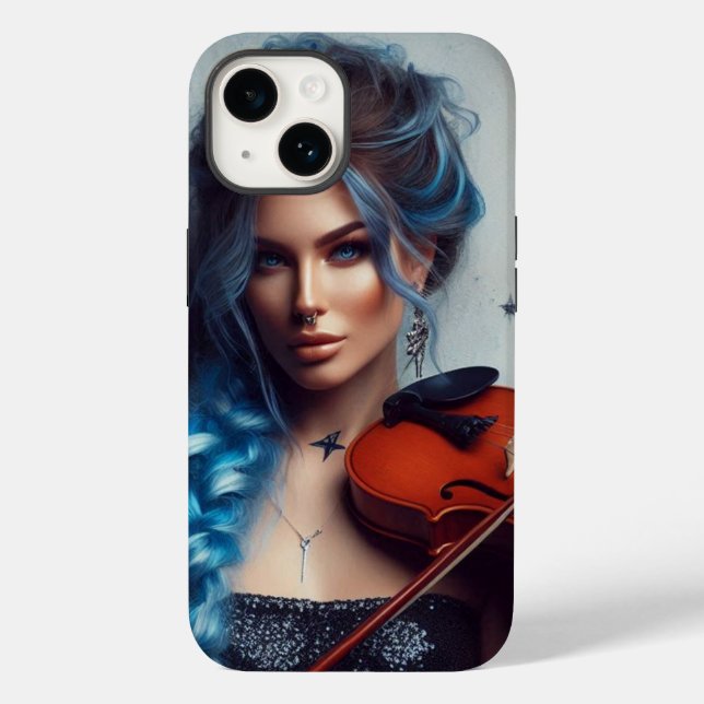 Taurus Zodiac Musician Violin Case-Mate iPhone 14 Hülle (Rückseite)