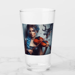 Taurus Zodiac Musician Violin Glas